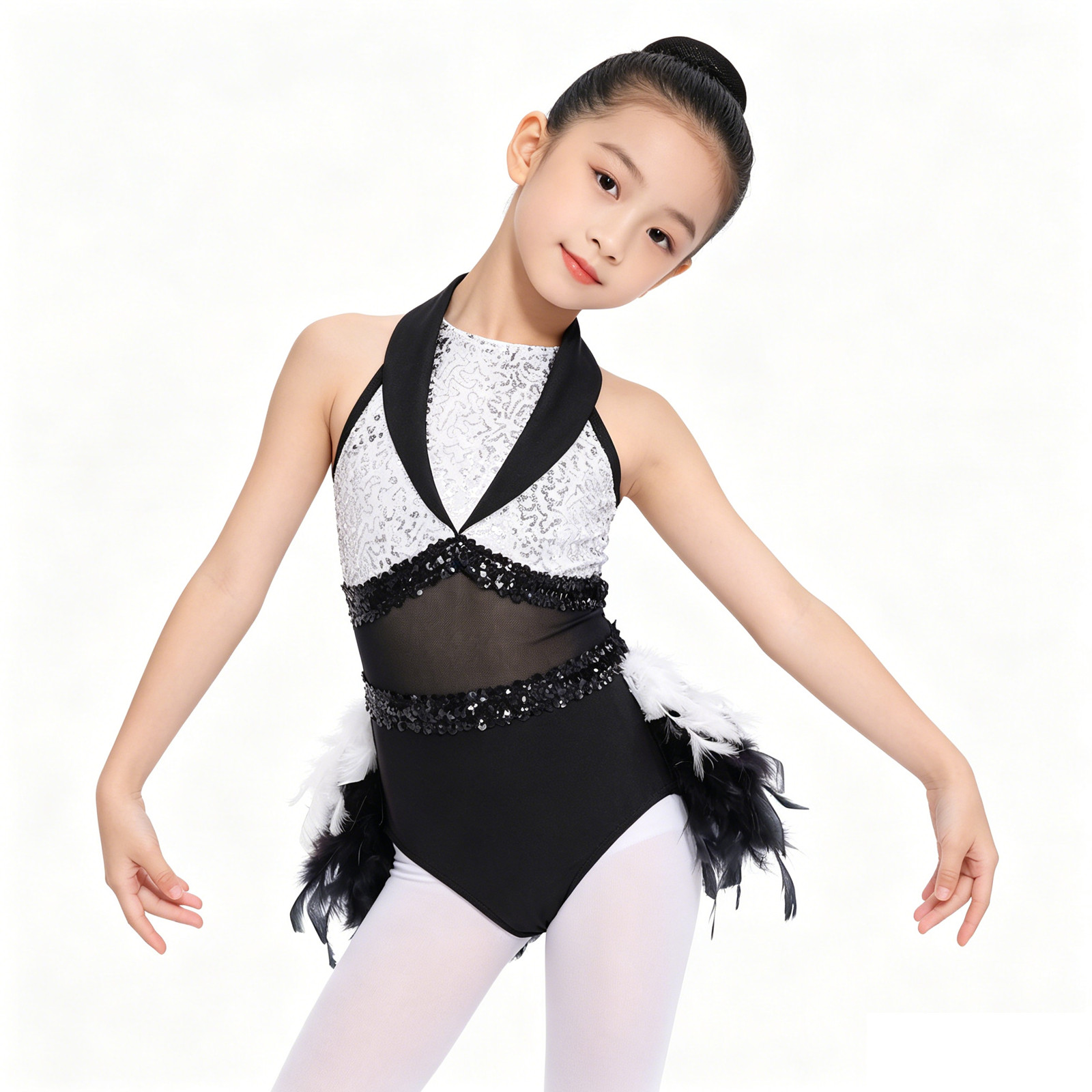 Baby Clothing Sizes - Teen Girls Sleeveless Sequin Sheer Mesh