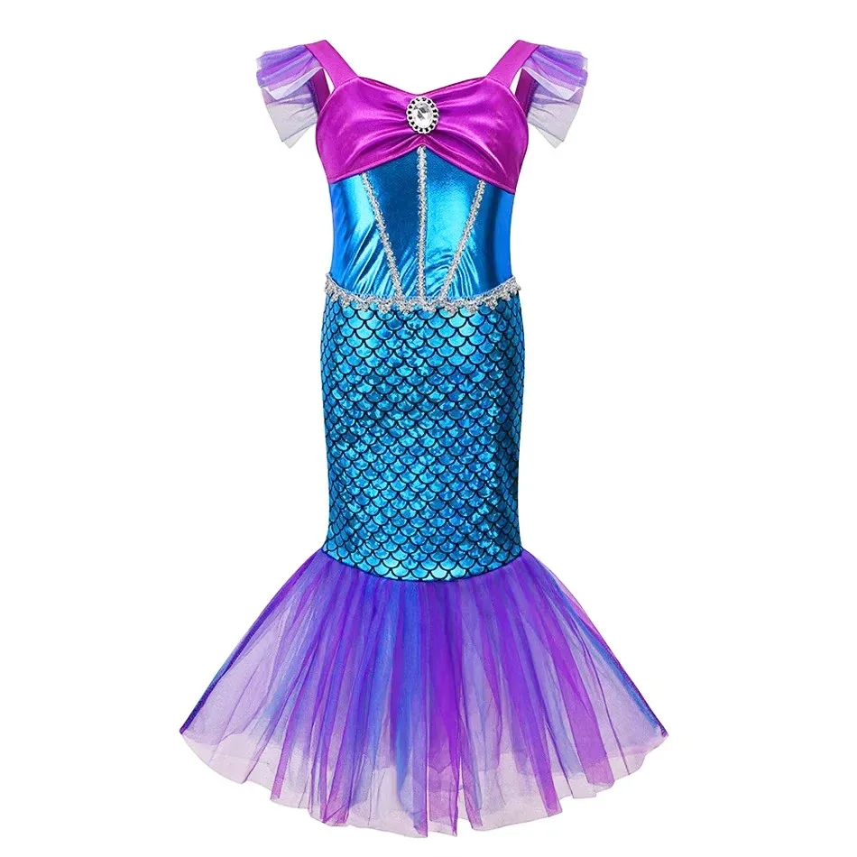 Mermaid Dress Girls Kids Cospl - Baby Clothing Sizes review and price