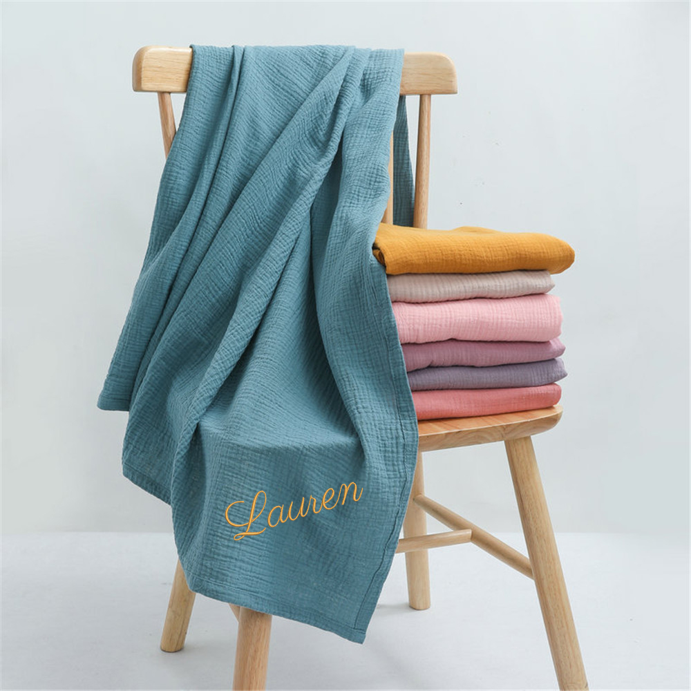 Personalized Name Embroidered  - Muslin Swaddle Wrap review and price