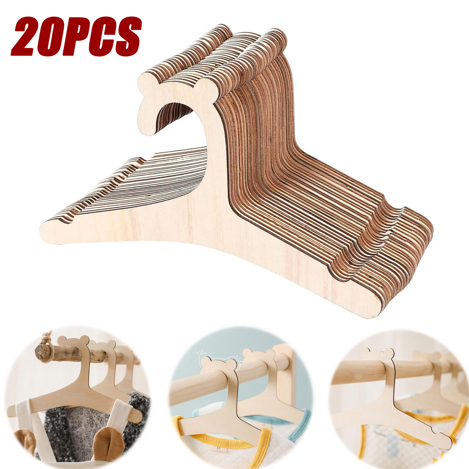 20pcs Baby Clothes Rack Wooden - Baby Clothing Drying Rack review and price