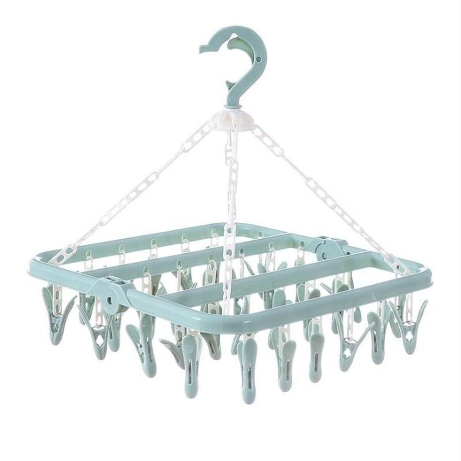 1 Pcs 32 Clips Folding Clothes - Baby Clothing Drying Rack review and price