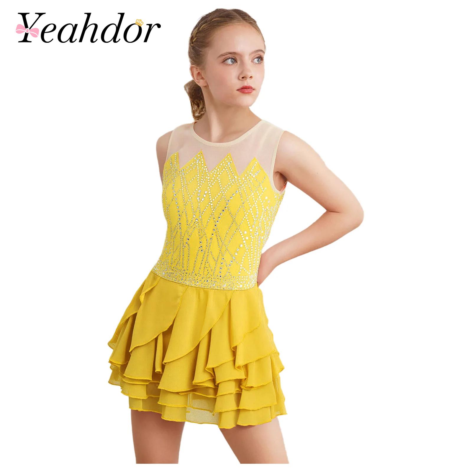 Girls Mesh Figure Skating Dres - Baby Clothing Sizes review and price